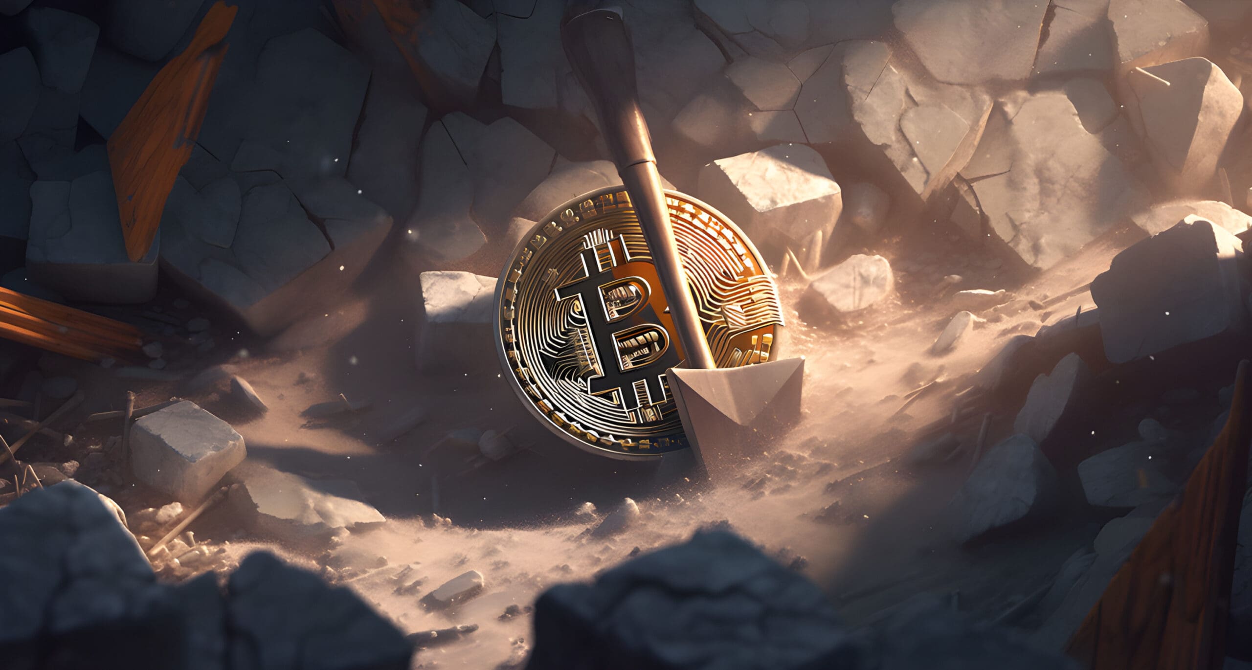 Bitcoin BTC mining miners crypto blockchain, AI generated Bitcoin Mining